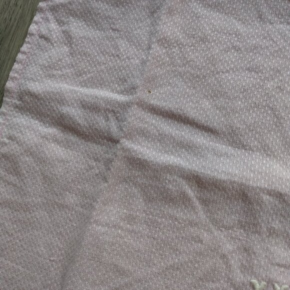 Vintage Mauve Tea Towel Napkin Monogram W Light Purple Retro Kitchen Dining - Picture 8 of 9